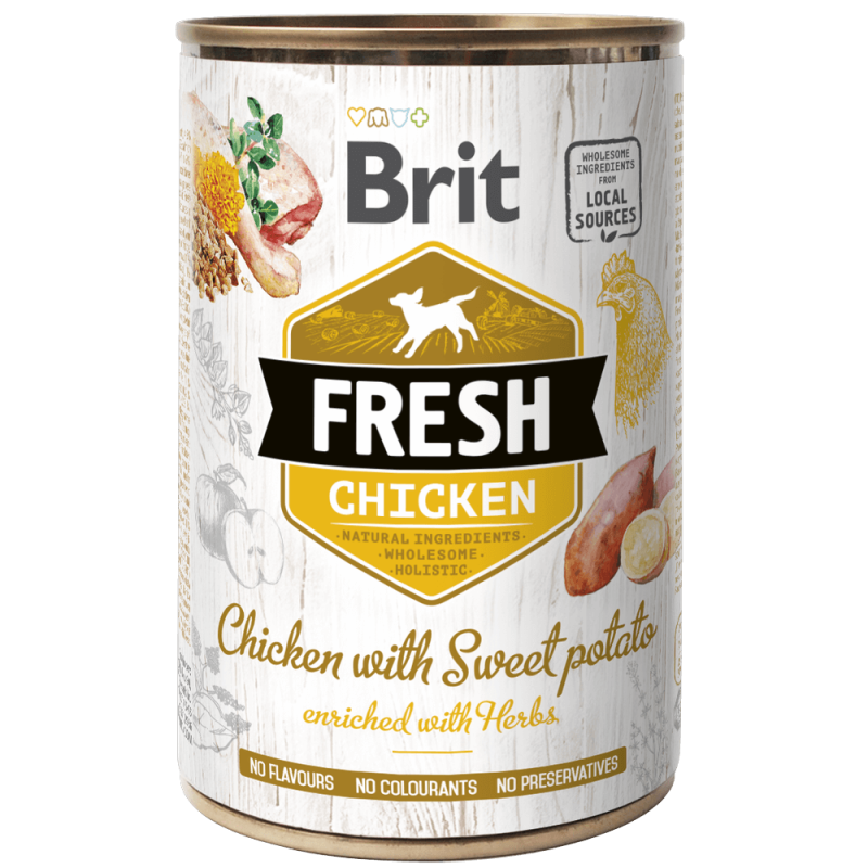 Φωτογραφία προϊόντος: Brit Fresh cans Chicken with Sweet Ρotato 400gr