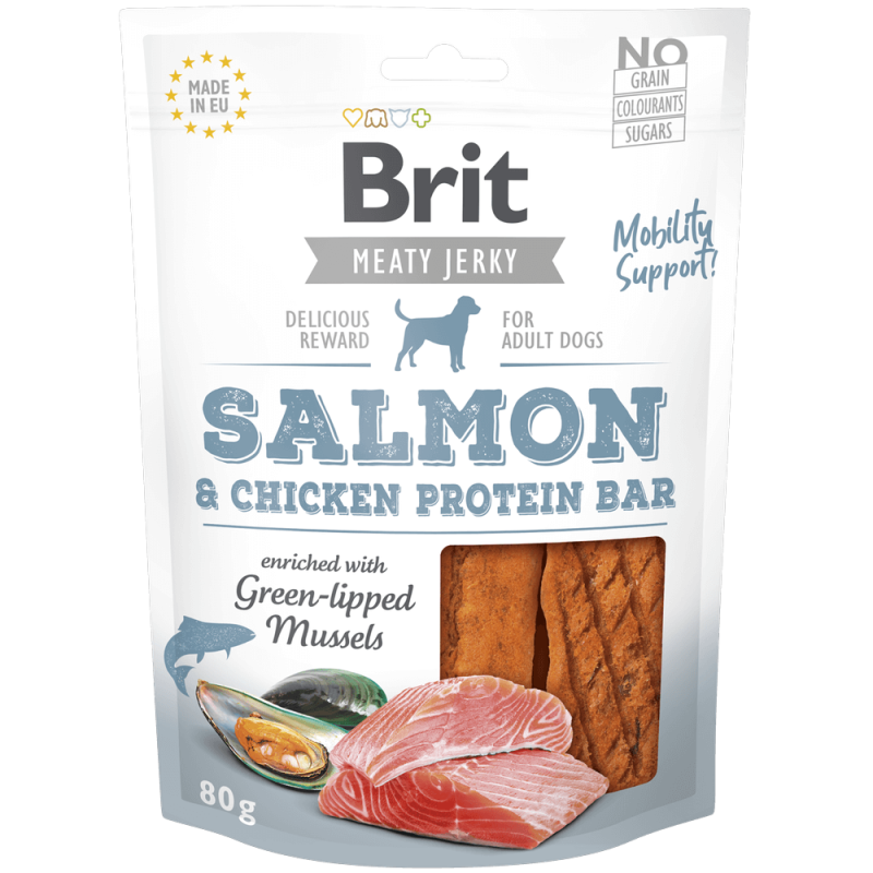 Φωτογραφία προϊόντος: Brit Dog SN Jerky Salmon&Chicken Prot. Bar 80g