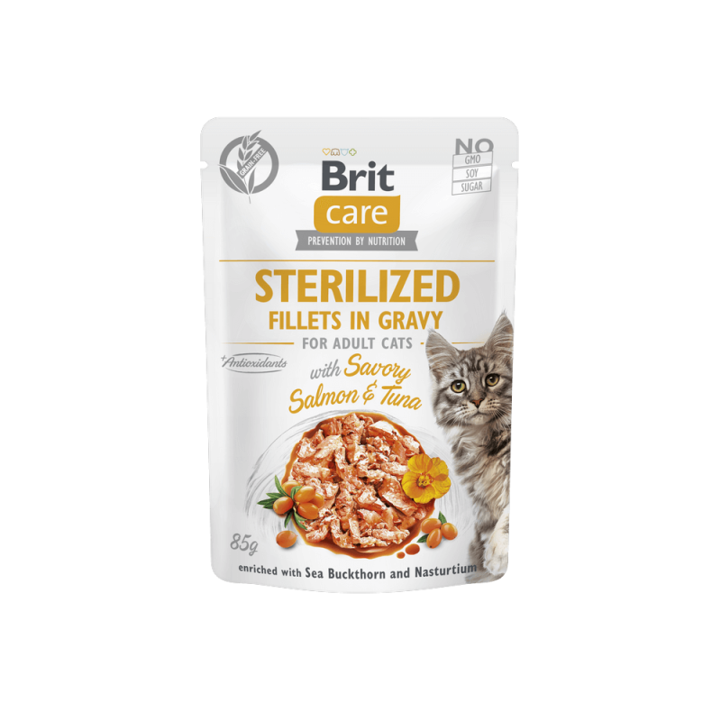Φωτογραφία προϊόντος: Brit Care φακ. Sterilised Salmon & Tuna 85gr