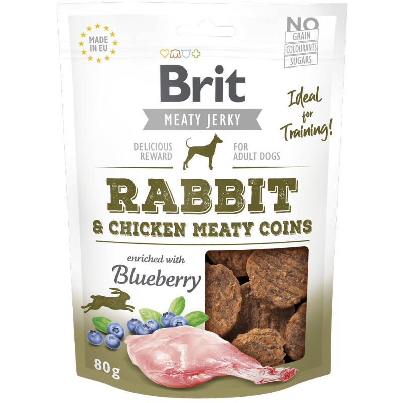 Φωτογραφία προϊόντος: Brit Dog SN Jerky Rabbit&Chicken M. Coins 80g