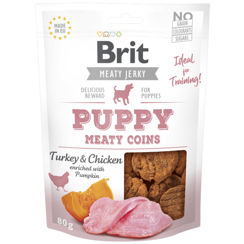 Φωτογραφία προϊόντος: Brit Dog SN Jerky Puppy Turkey M. Coins 80g