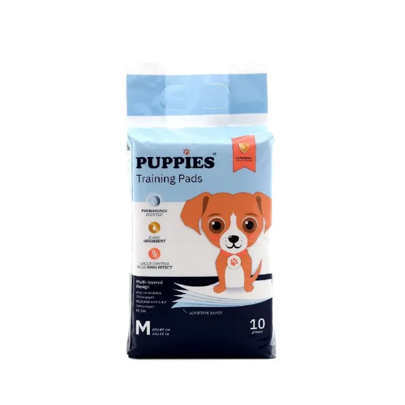 Φωτογραφία προϊόντος: Puppies Εκπαιδευτικές Πάνες με Αυτοκόλλητο M (10 Τεμ) 60 * 40 cm