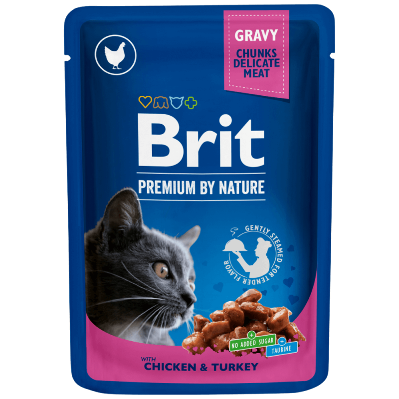 Φωτογραφία προϊόντος: Brit Premium Cat Φακελάκι Chicken & Turkey 100gr
