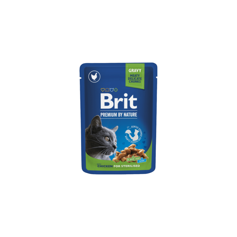 Φωτογραφία προϊόντος: Brit Premium Cat Φακελάκι Chicken Sterilised 100gr