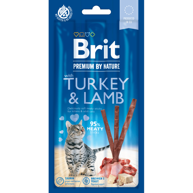 Φωτογραφία προϊόντος: Brit Premium Cat Στικς Turkey & Lamb 3pcs