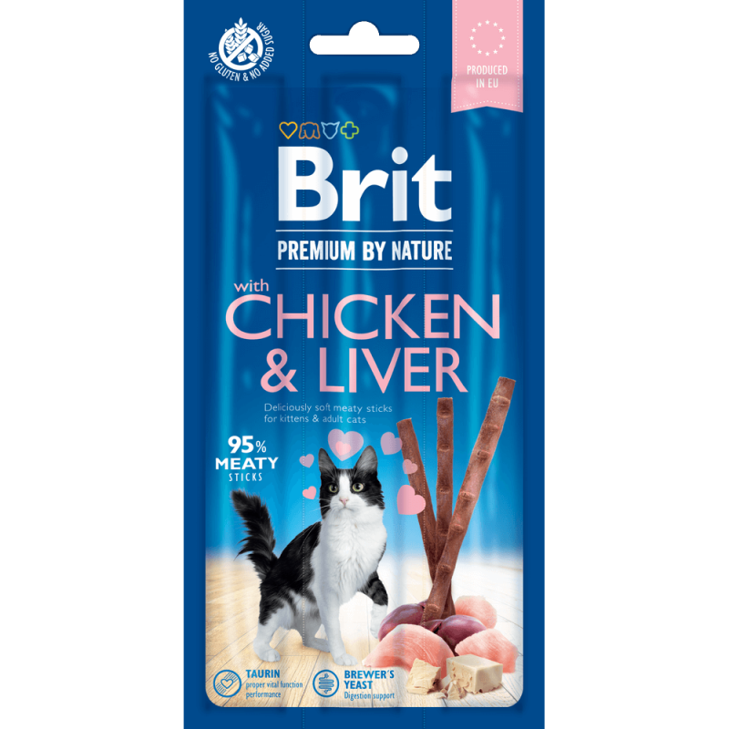 Φωτογραφία προϊόντος: Brit Premium Cat Στικς Chicken & Liver 3pcs