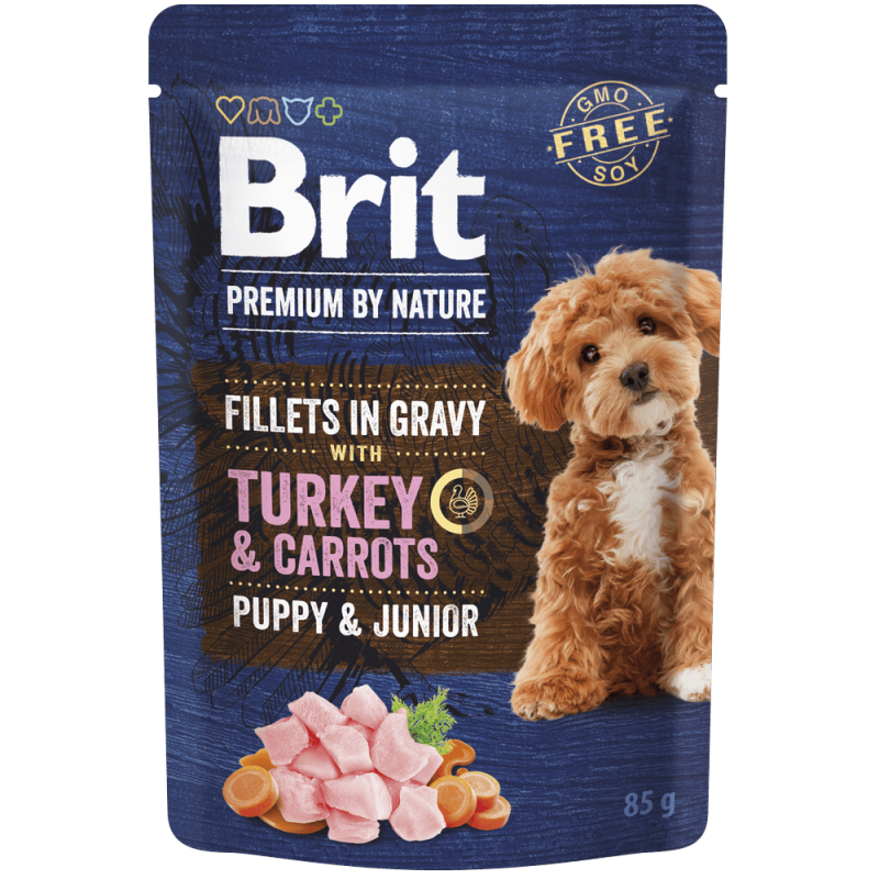 Φωτογραφία προϊόντος: Brit Premium Dog φακ. Fil. Gravy Puppy Turkey & Carrot 85gr