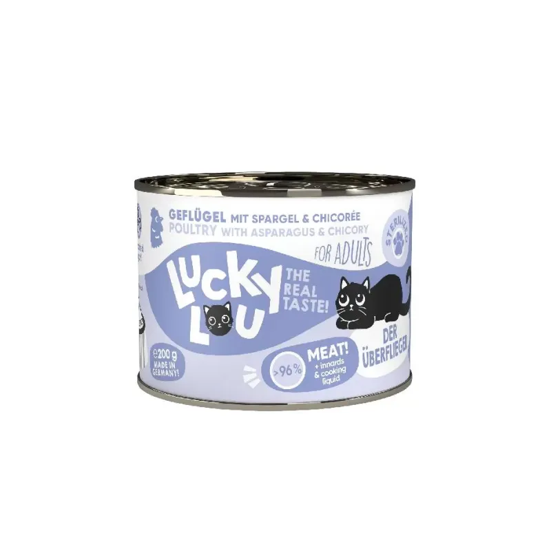 Φωτογραφία προϊόντος: Lucky Lou LifeStage Adult Sterilized Πουλερικά (με Σπαράγγι & Κιχώριο) 200gr