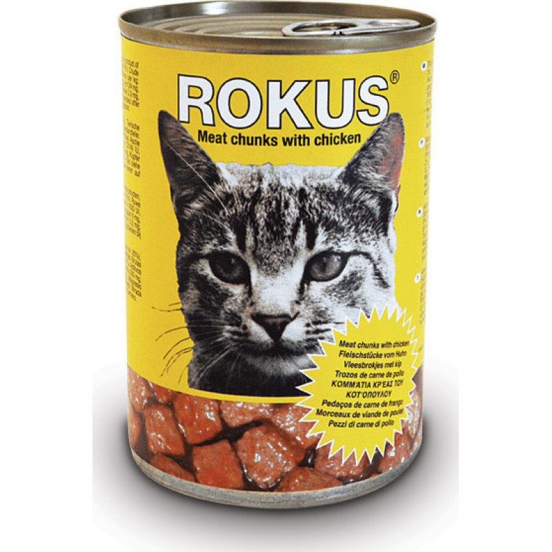 Φωτογραφία προϊόντος: Rokus Κονσέρβα Κοτόπουλο για Γάτες 415gr