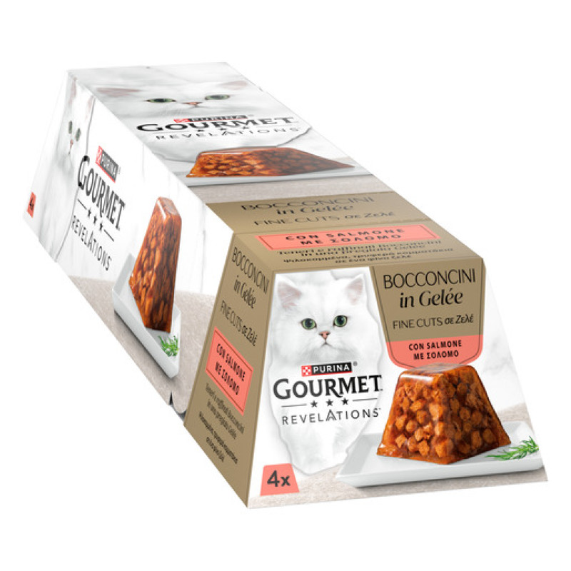 Φωτογραφία προϊόντος: Purina Gourmet Revelations Fine Cuts Σολομός σε Ζελέ 4x57g