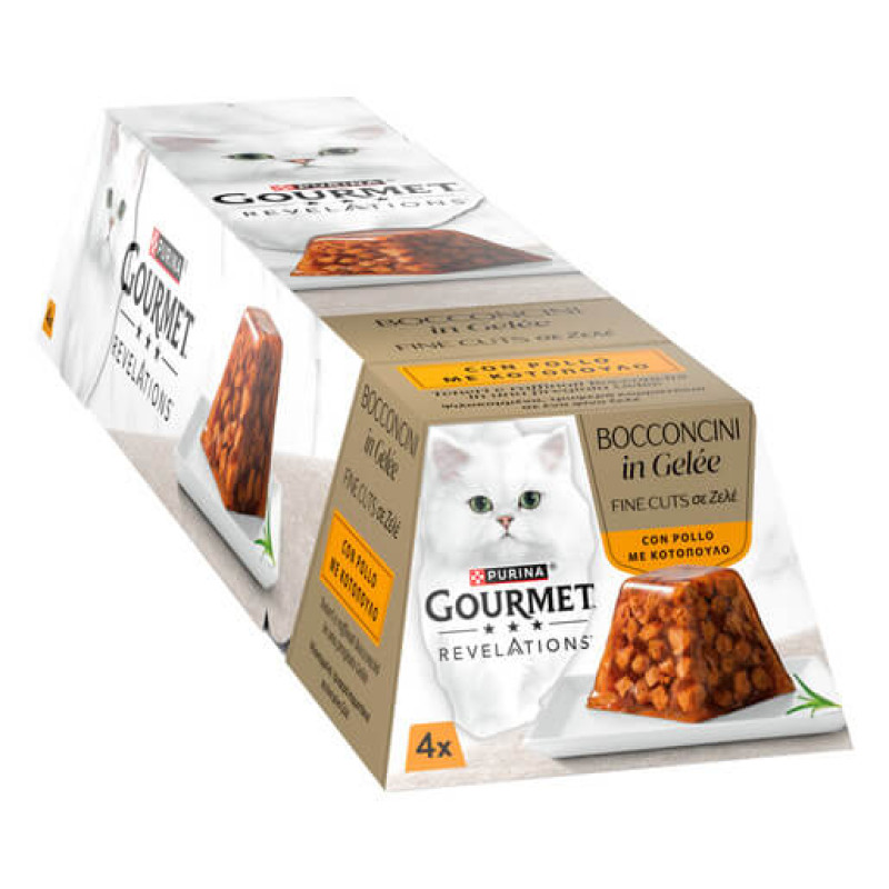 Φωτογραφία προϊόντος: Purina Gourmet Revelations Fine Cuts Κοτόπουλο σε Ζελέ 4x57g