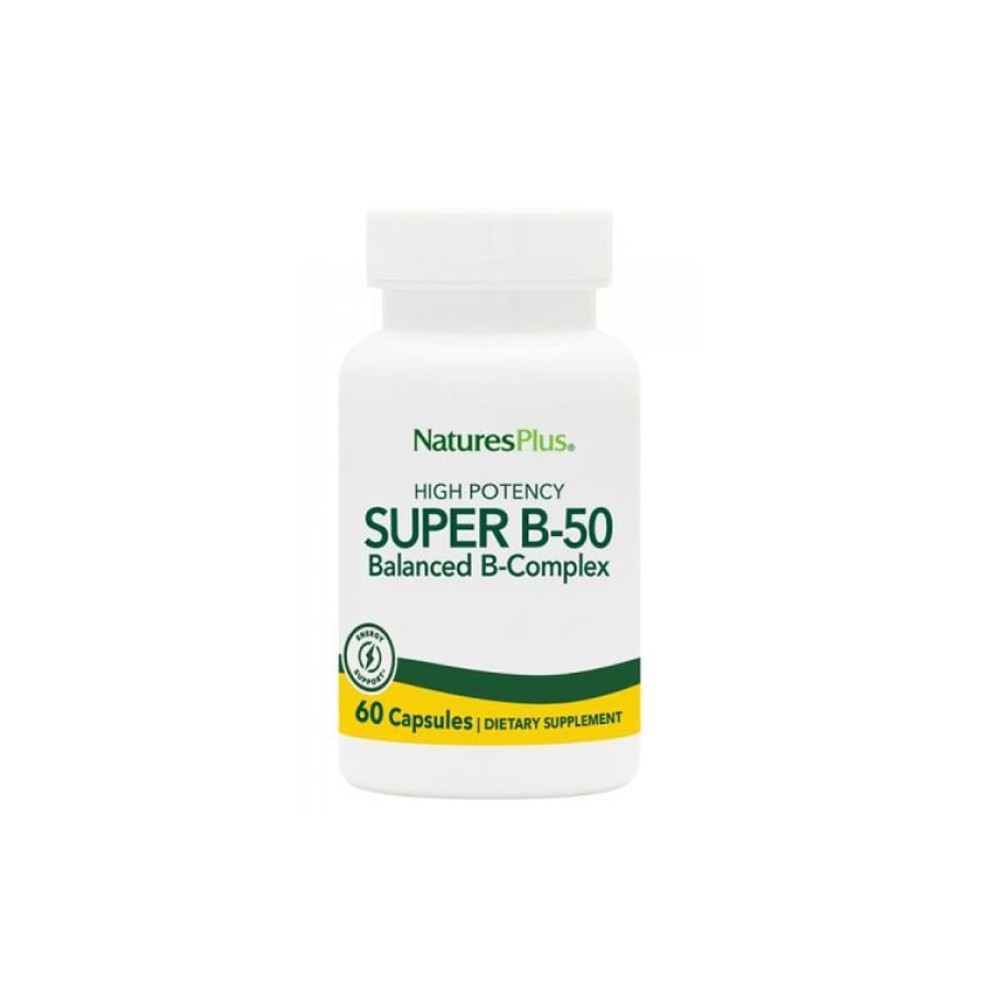 Φωτογραφία προϊόντος: Nature's Plus SUPER B-50 Balanced B-Complex 60 κάψουλες