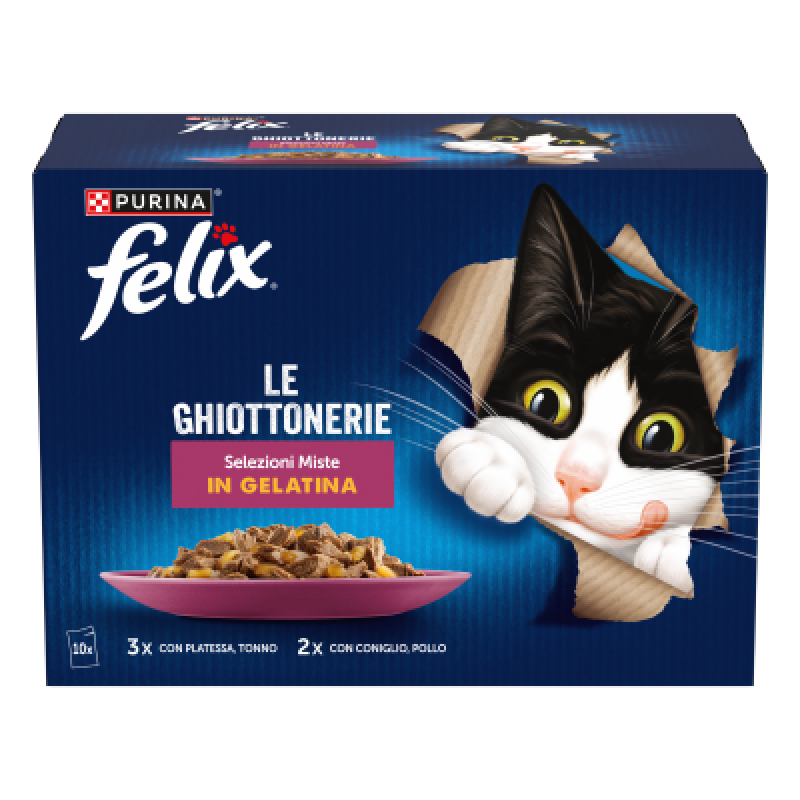 Φωτογραφία προϊόντος: Purina Felix FELIX AGAIL Πολυσυσκευασία με Τόνο, Κοτόπουλο, Κουνέλι και Γλώσσα (10x85g)