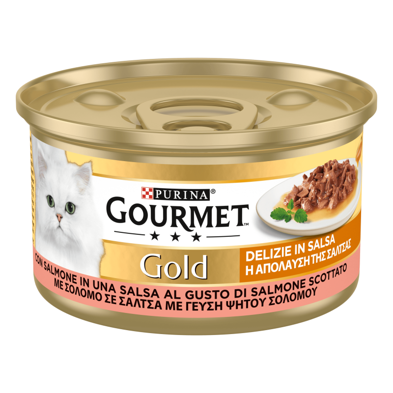 Φωτογραφία προϊόντος: Purina Gourmet Gold "Η Απόλαυση της Σάλτσας" με Σολομό σε Σάλτσα Ψητού Σολομού 85g