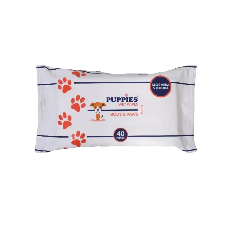 Φωτογραφία προϊόντος: Puppies Μαντιλάκια Καθαρισμού "Σώμα & Πόδια" (40 Τεμ) 17 * 20 cm