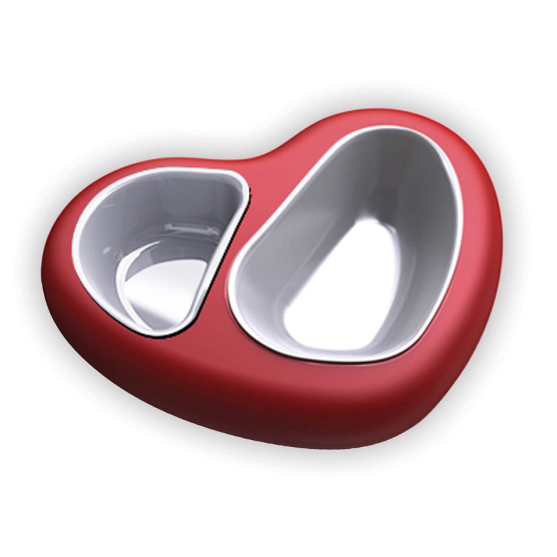 Φωτογραφία προϊόντος: Georplast Πιάτο Διπλό Mon Amour Large Anti-slip 32 X 25.5 X 7 750ml + 400ml