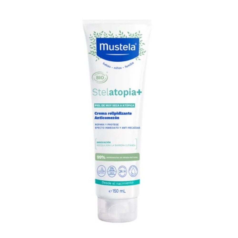 Φωτογραφία προϊόντος: Mustela Stelatopia+ Κρέμα Αναπλήρωσης Λιπιδίων Κατά του Κνησμού για Πρόσωπο & Σώμα, 150ml