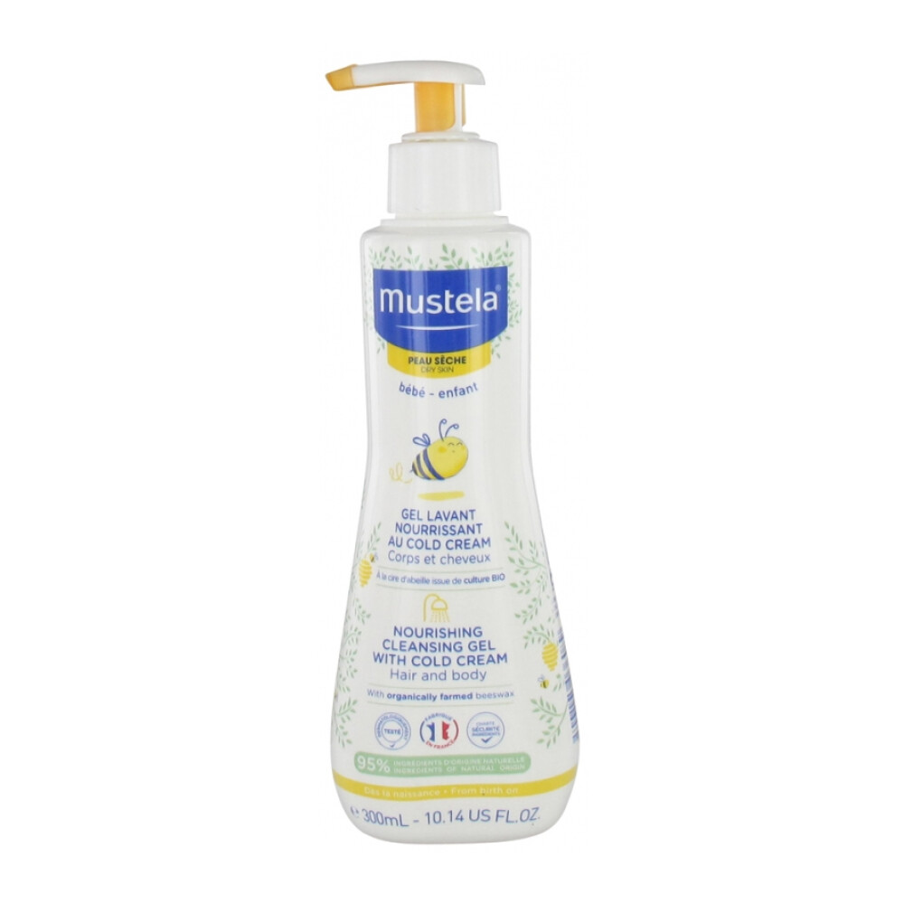 Φωτογραφία προϊόντος: Mustela Nourishing Cleansing Gel με Cold Cream για ξηρό δέρμα (Σώμα & Μαλλιά) 300ml