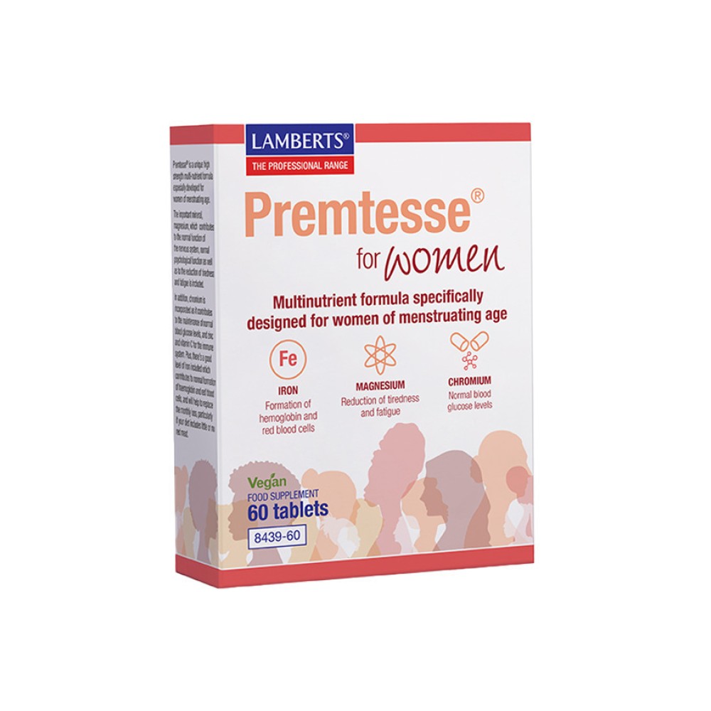 Φωτογραφία προϊόντος: Lamberts Premtesse Συμπλήρωμα Διατροφής Για Γυναίκες Αναπαραγωγικής Ηλικίας 60 ταμπλέτες