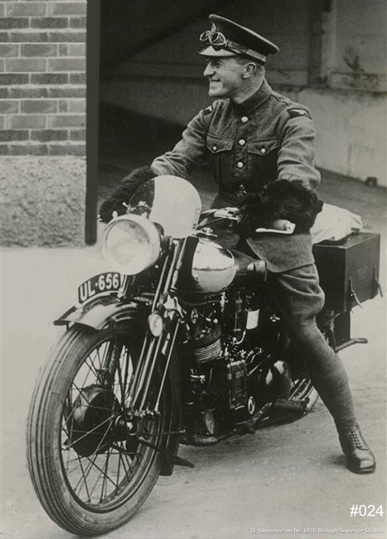 Φωτογραφία προϊόντος: ΚΑΜΒΑΣ 1930 TE-LAWRENCE ON HIS BROUGH SUPERIOR SS1000 #024 |CANVAS