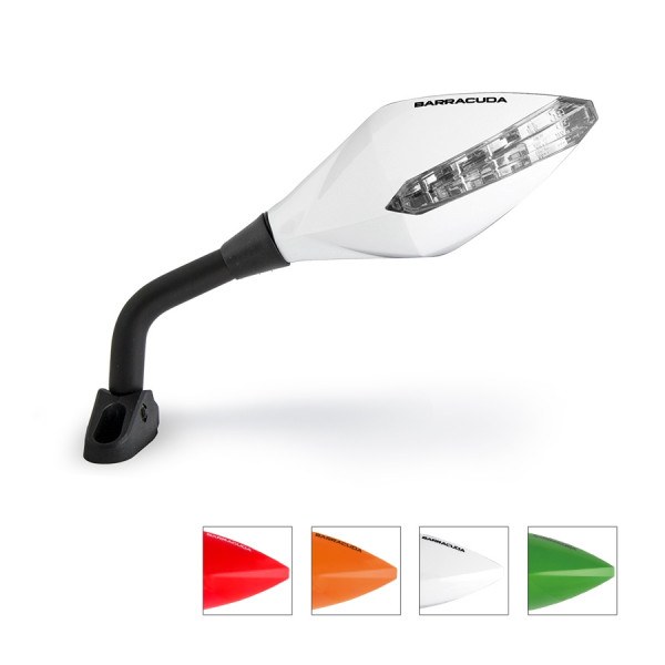 Φωτογραφία προϊόντος: ΚΑΘΡΕΦΤΕΣ FAIRING ΖΕΥΓΟΣ MIRRORS RACE INDICATOR WHITE UNIVERSAL RACE INDICATOR/B| BARRACUDA