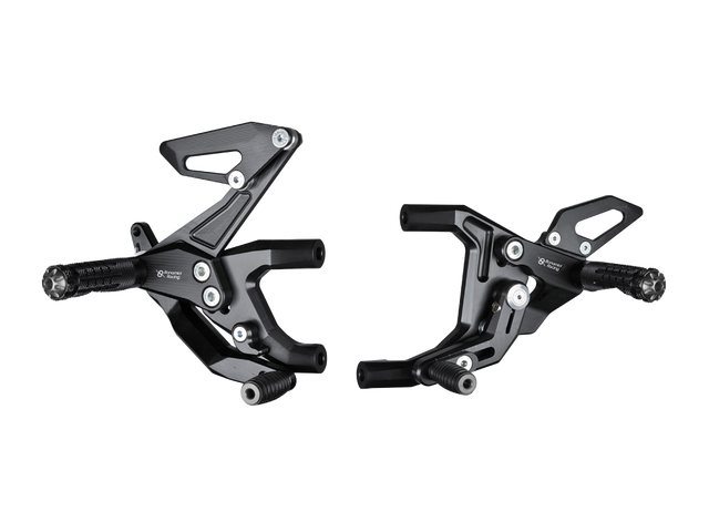 Φωτογραφία προϊόντος: ΣΕΤ ΜΑΡΣΠΙΕ ALUMINIUM BLACK DV2 RACING REAR SETS ΓΙΑ DUCATI PANIGALE V2 2022| BONAMICI