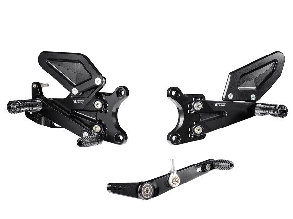 Φωτογραφία προϊόντος: ΣΕΤ ΜΑΡΣΠΙΕ ALUMINIUM BLACK Y011 RACING REAR SETS ΓΙΑ YAMAHA YZF R1/R1M '15-'23' | BONAMICI
