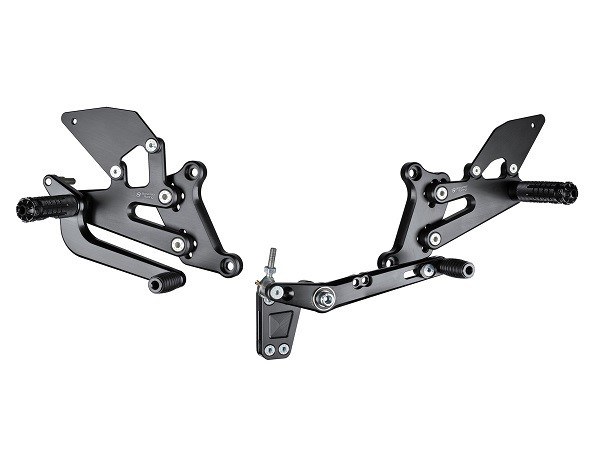 Φωτογραφία προϊόντος: ΣΕΤ ΜΑΡΣΠΙΕ ALUMINIUM BLACK H011 RACING REAR SETS ΓΙΑ HONDA CBR500R/F/X 12'-18'| BONAMICI
