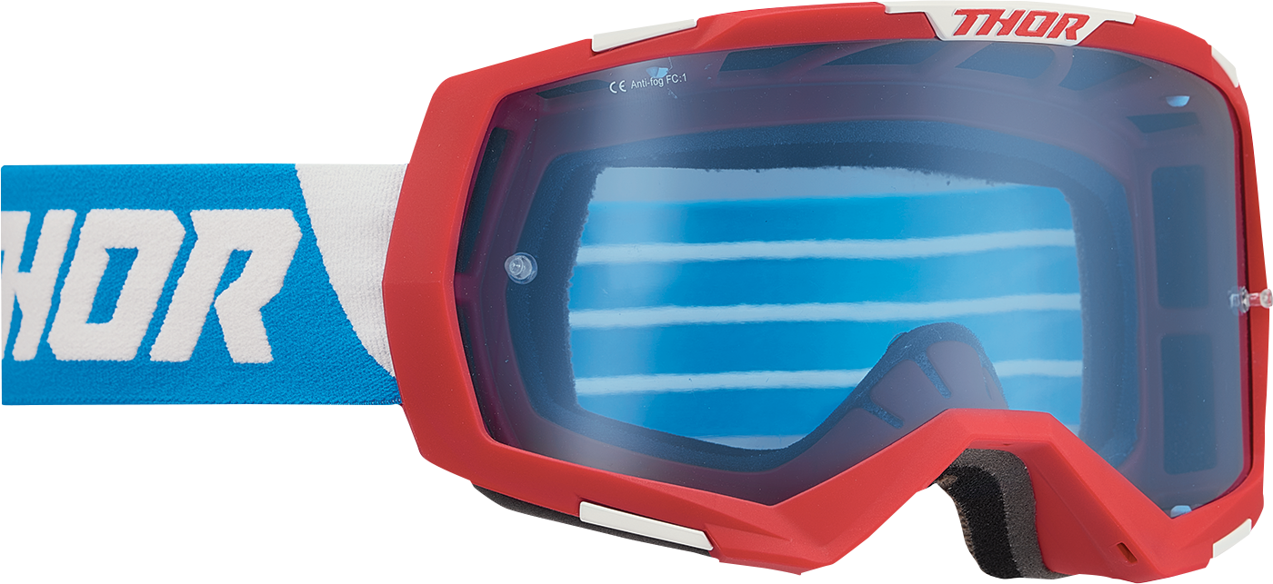 Φωτογραφία προϊόντος: ΜΑΣΚΑ MX REGIMENT RED/WHITE/BLUE 26012967| THOR
