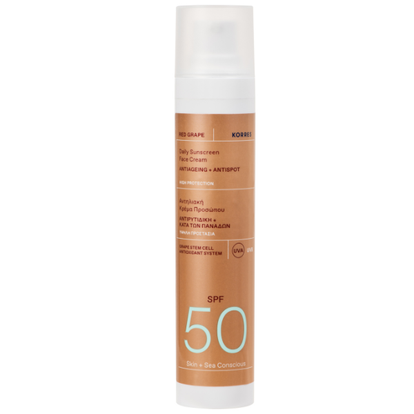 Φωτογραφία προϊόντος: Korres Red Grape Sunscreen SPF50 Face Cream Antiageing + Antispot 50ml