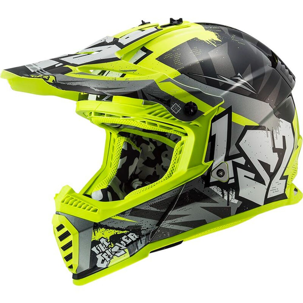 Φωτογραφία προϊόντος: ΠΑΙΔΙΚΟ ΚΡΑΝΟΣ MX437J FAST EVO II MINI CRUSHER BLACK YELLOW ECE 22.06 | LS2