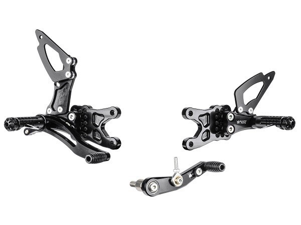 Φωτογραφία προϊόντος: ΣΕΤ ΜΑΡΣΠΙΕ ALUMINIUM BLACK S007 RACING REAR SETS ΓΙΑ SUZUKI GSXR 1000 09'-16'| BONAMICI