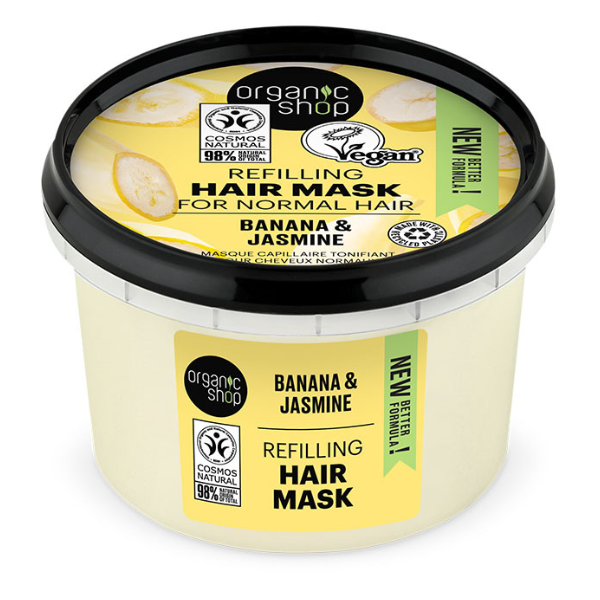 Φωτογραφία προϊόντος: Organic Shop by Natura Siberica Refilling Hair Mask Banana + Jasmine Μάσκα για Κανονικά Μαλλιά 250ml