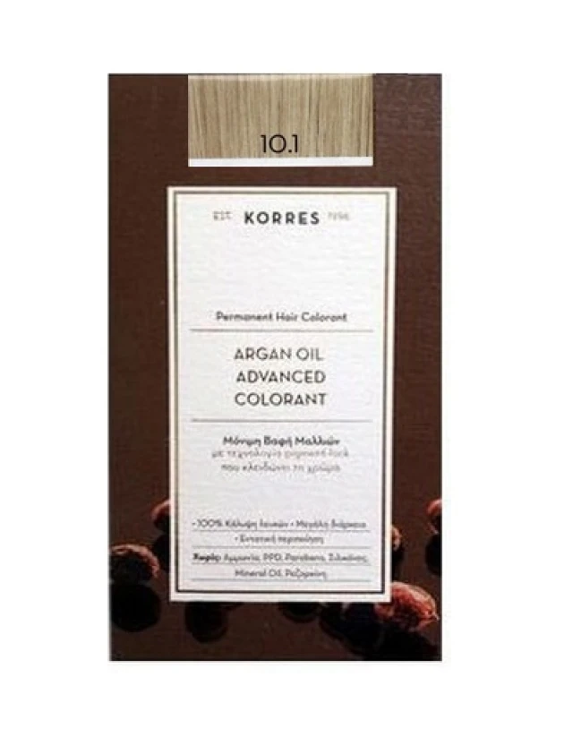 Φωτογραφία προϊόντος: Korres Argan Oil Advanced Colorant 10.1 Ξανθό Πλατίνας Σαντρέ 50ml
