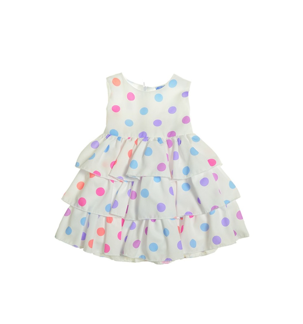 Φωτογραφία προϊόντος: All Stars Kids Fashion Βρεφικό Φόρεμα Λευκό/Πουά 15200