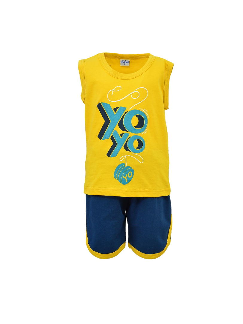 Φωτογραφία προϊόντος: All Stars Kids Fashion Παιδικό Σετ Μπλούζα/Σορτς Κίτρινο/Μπλε 14313