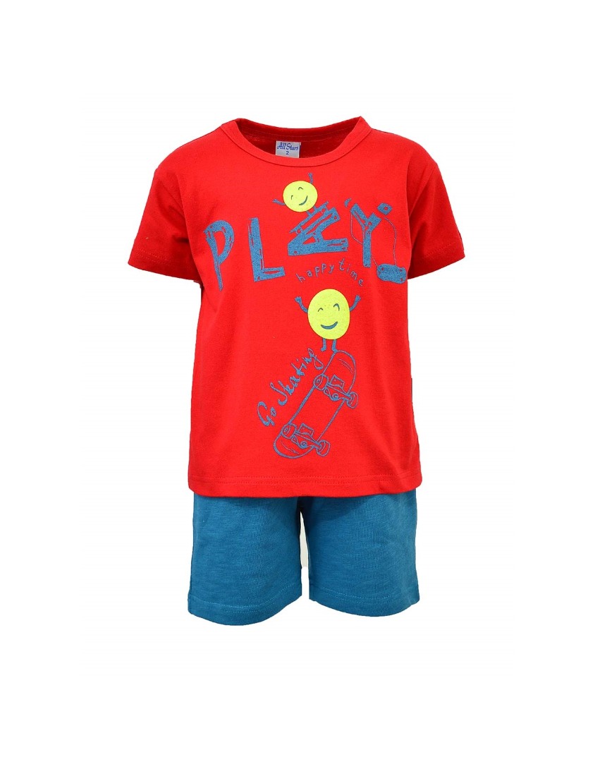 Φωτογραφία προϊόντος: All Stars Kids Fashion Παιδικό Σετ Μπλούζα/Σορτς Κόκκινο/Μπλε 14310