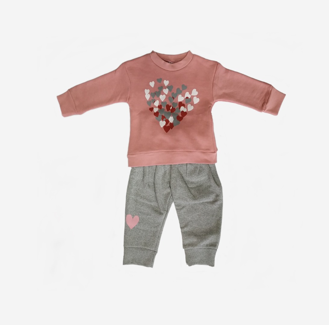 Φωτογραφία προϊόντος: All Stars Kids Fashion Βρεφικό Σετ Φόρμα Ροζ/Γκρι 14611