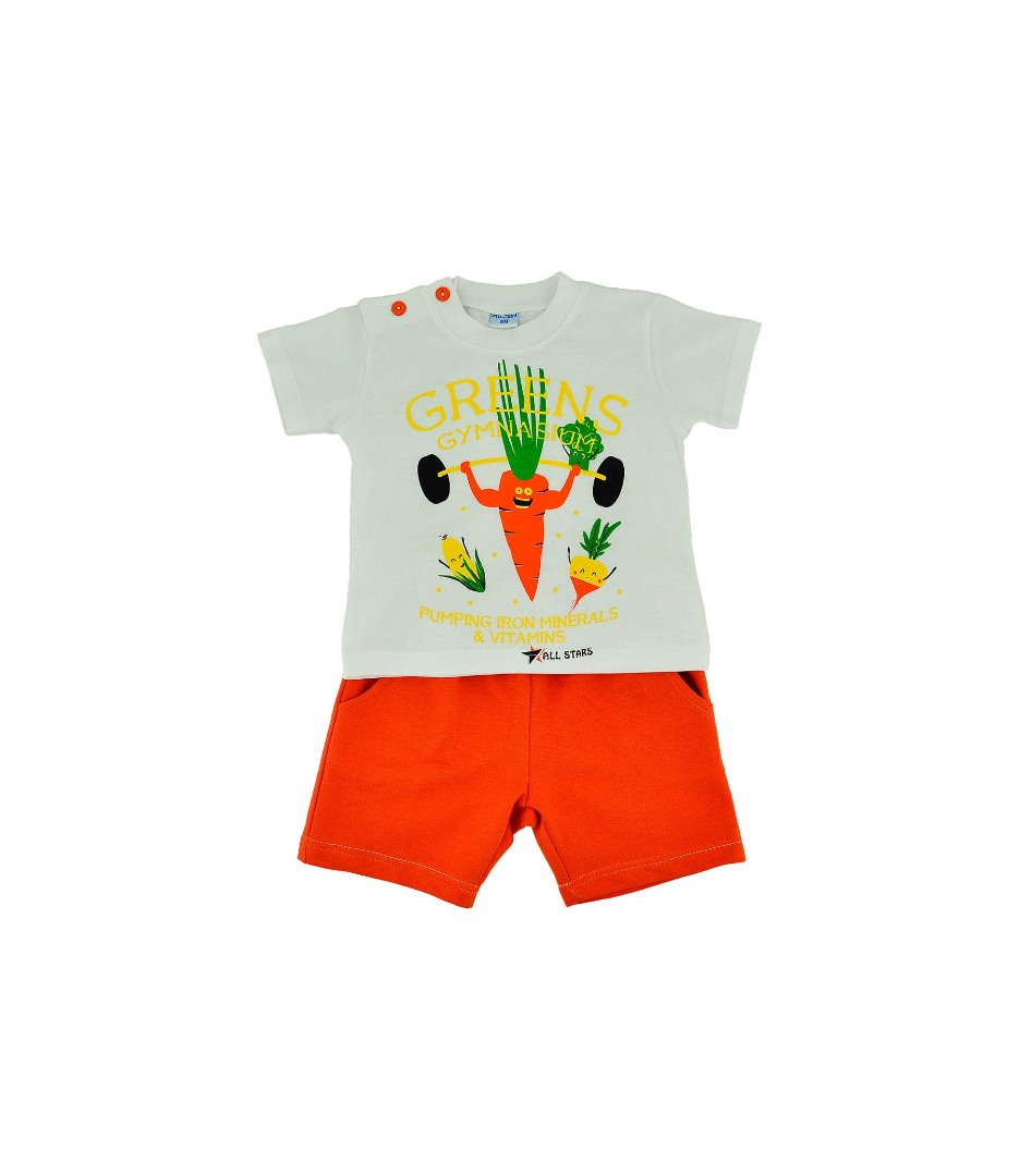 Φωτογραφία προϊόντος: All Stars Kids Fashion Βρεφικό Σετ Μπλούζα/Σορτς Λευκό/Κόκκινο 13251