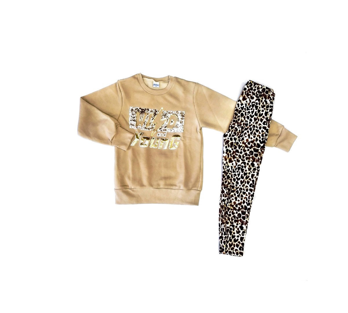 Φωτογραφία προϊόντος: All Stars Kids Fashion Παιδικό Σετ Φούτερ Κολάν Εκρού/Λεοπάρ 14526