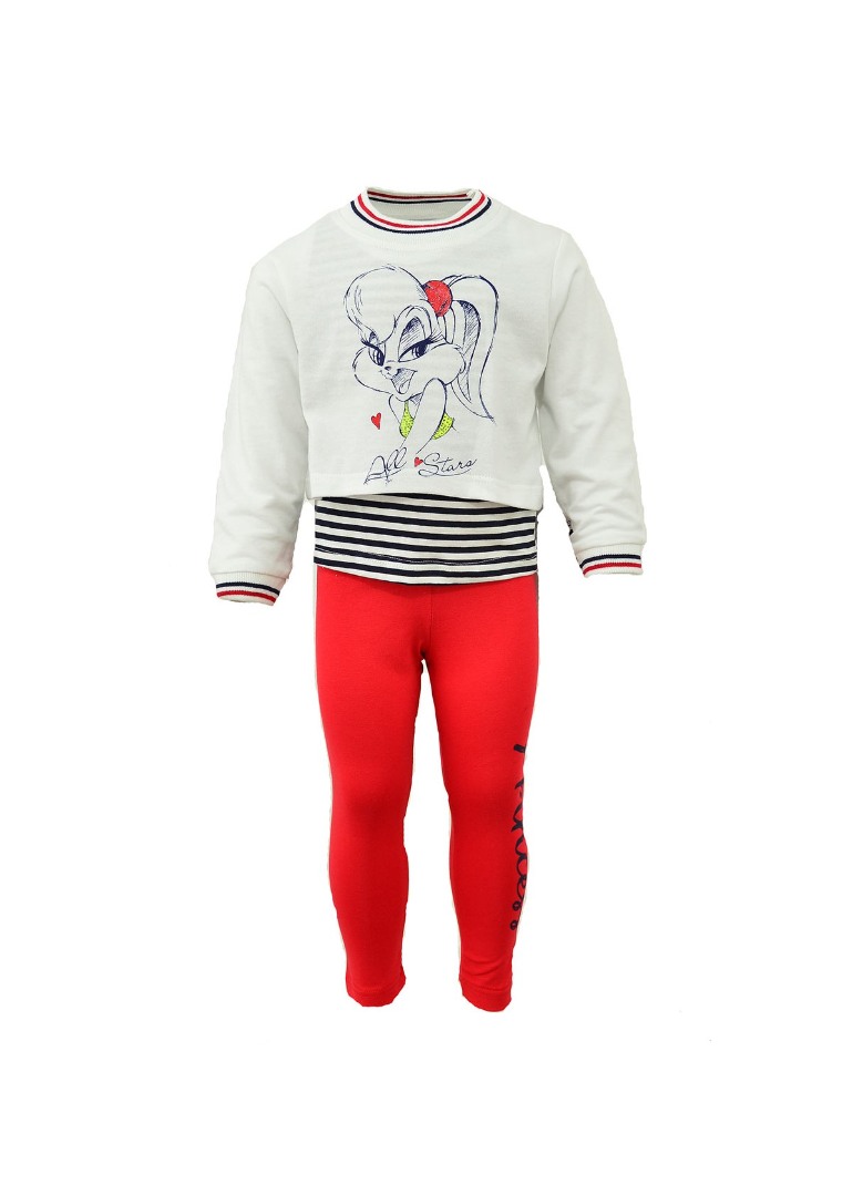 Φωτογραφία προϊόντος: All Stars Kids Fashion Παιδικό Σετ Μπλούζα/ Κολάν Λευκό/ Κόκκινο 14142