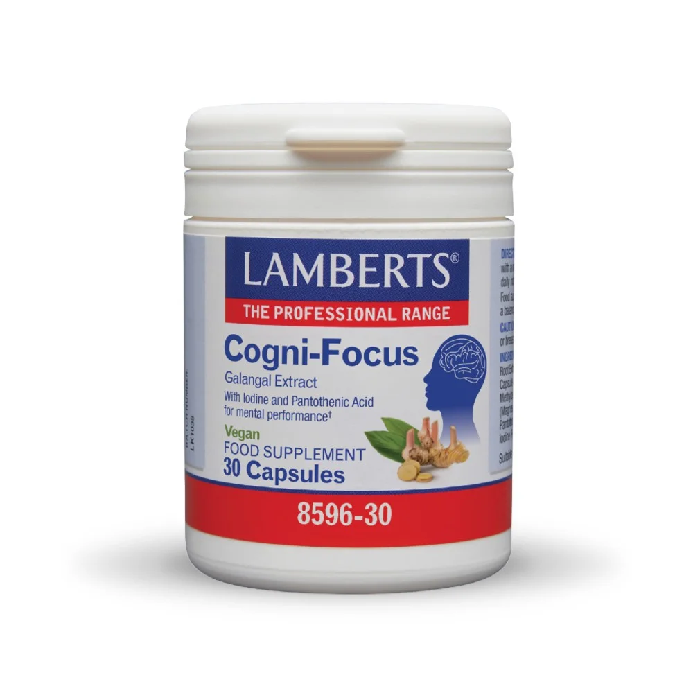 Φωτογραφία προϊόντος: Lamberts Cogni-focus Galangal Ειδικό Συμπλήρωμα Διατροφής 30 κάψουλες