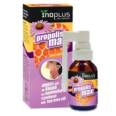 Φωτογραφία προϊόντος: Ino Plus Propolis Max Σπρέι Λαιμού με Πρόπολη 20ml