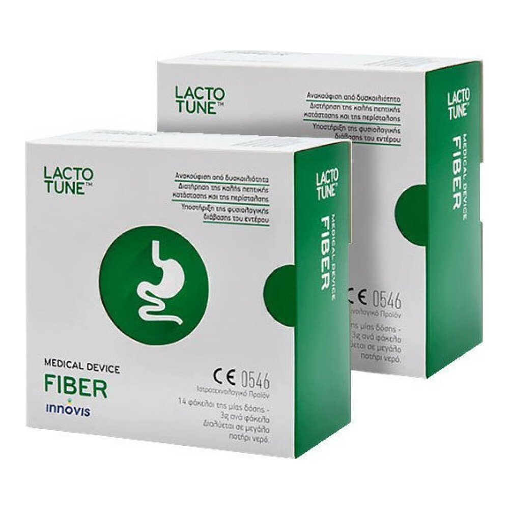 Φωτογραφία προϊόντος: Innovis 1+1 Lactotune Fiber Συμπλήρωμα Διατροφής Προβιοτικών-Πρεβιοτικών για τη Δυσκοιλιότητα (2x14 φακελίσκοι)