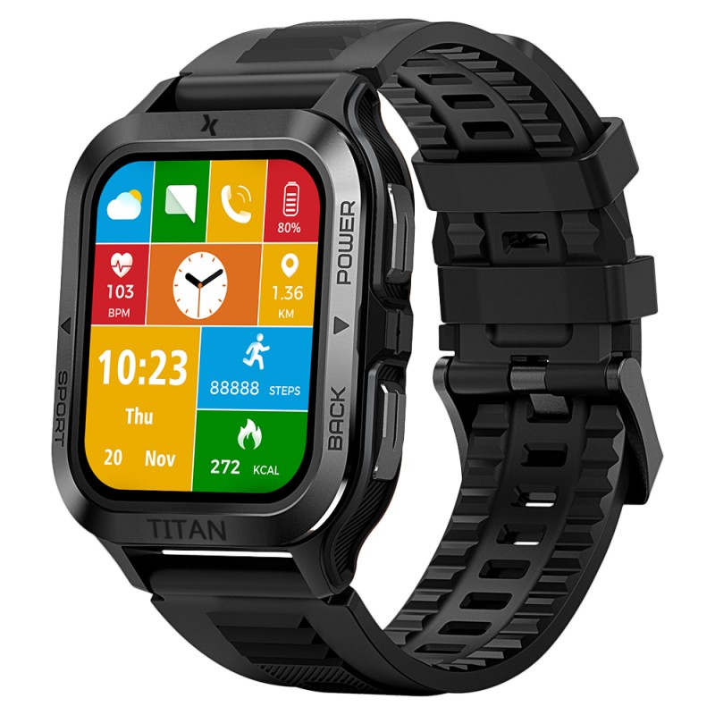 Φωτογραφία προϊόντος: Smartwatch Maxcom FW67 Titan Pro IP69K 360mAh με 1.85” IPS Gorilla Glass 22mm Silicon Band Graphite με Δόνηση και Δυνατότητα Κλήσεων