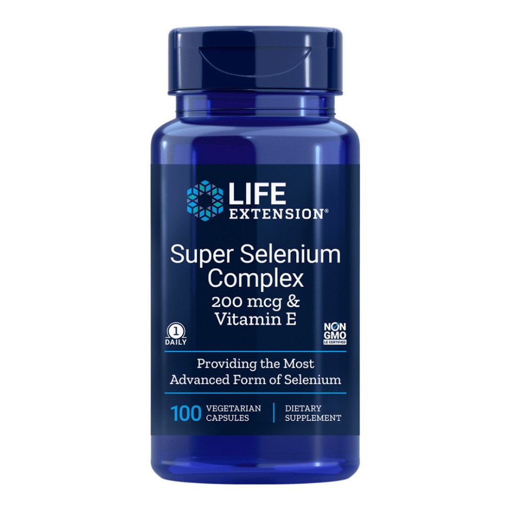 Φωτογραφία προϊόντος: Life Extension Super Selenium Complex 200mcg & Vitamin E Συμπλήρωμα Διατροφής με Σελήνιο & Βιταμίνη Ε, 100 φυτικές κάψουλες