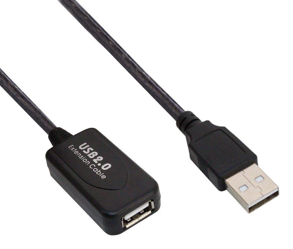 Φωτογραφία προϊόντος: POWERTECH καλώδιο USB 2.0 σε USB female με ενισχυτή, 25m, Black