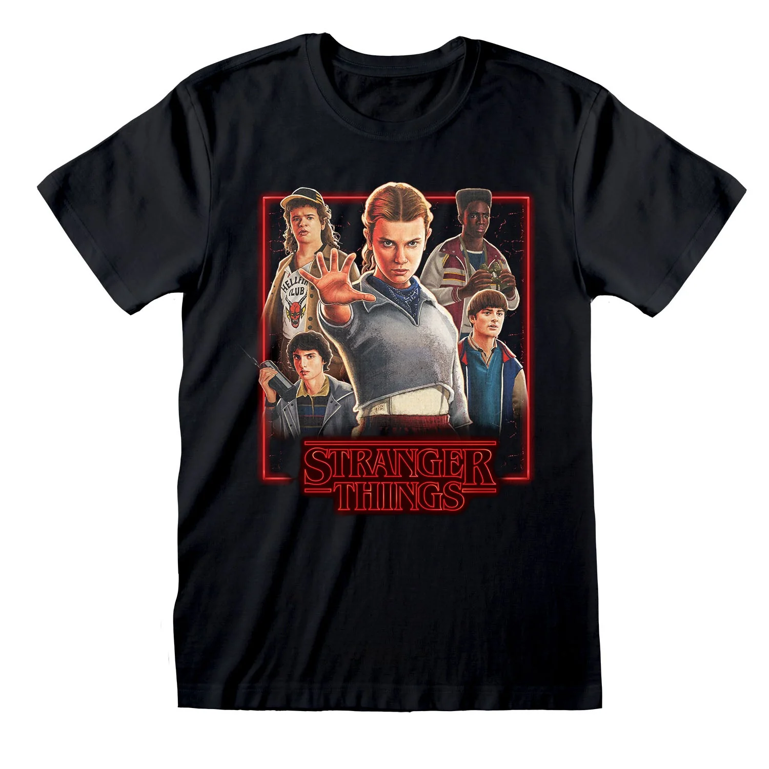 Φωτογραφία προϊόντος: Heroes INC T-Shirt Stranger Things - Characters in Glowing Box 100%Cotton STR10159TSB