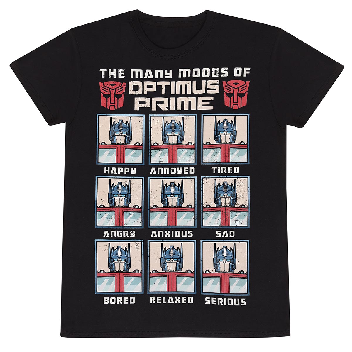 Φωτογραφία προϊόντος: T-Shirt Unisex Transformers – Many Moods Of Optimus Prime