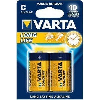 Φωτογραφία προϊόντος: ΜΠΑΤΑΡΙΑ ΑΛΚΑΛΙΚΗ VARTA LONGLIFE C LR14 (4114) 2τμχ